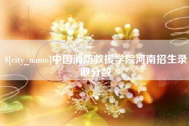 莱州中国消防救援学院河南招生录取分数