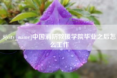 莱州中国消防救援学院毕业之后怎么工作