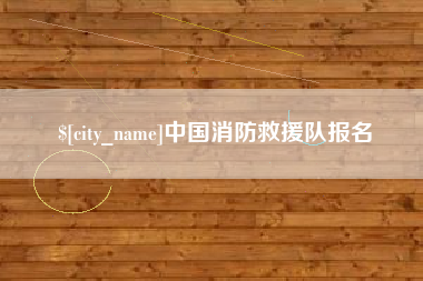 莱州中国消防救援队报名