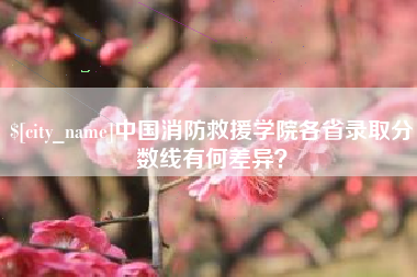 莱州中国消防救援学院各省录取分数线有何差异？