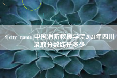 莱州中国消防救援学院2021年四川录取分数线是多少