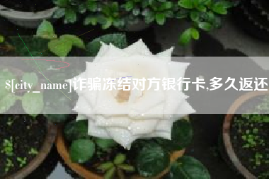 莱州诈骗冻结对方银行卡,多久返还