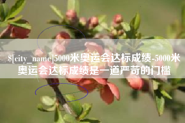 莱州5000米奥运会达标成绩-5000米奥运会达标成绩是一道严苛的门槛