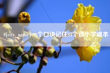 莱州一个口诀记住34个省小学课本