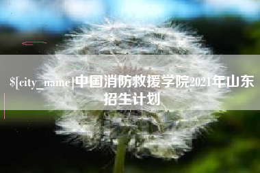莱州中国消防救援学院2021年山东招生计划