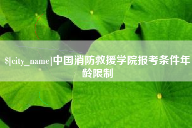 莱州中国消防救援学院报考条件年龄限制