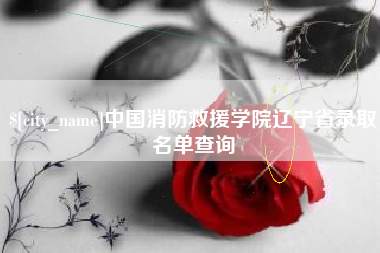 莱州中国消防救援学院辽宁省录取名单查询