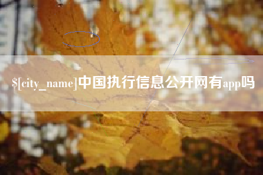 莱州中国执行信息公开网有app吗