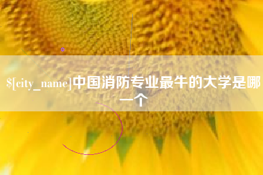莱州中国消防专业最牛的大学是哪一个