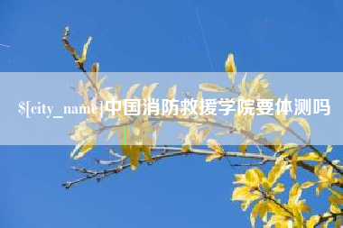 莱州中国消防救援学院要体测吗