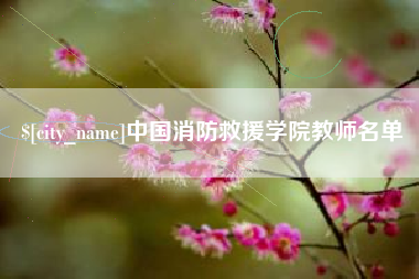 莱州中国消防救援学院教师名单