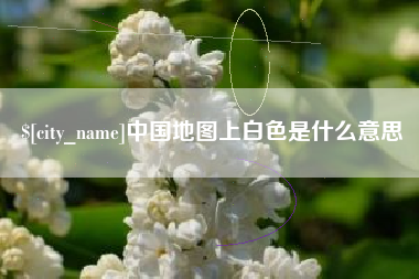 莱州中国地图上白色是什么意思