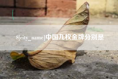 莱州中国九枚金牌分别是