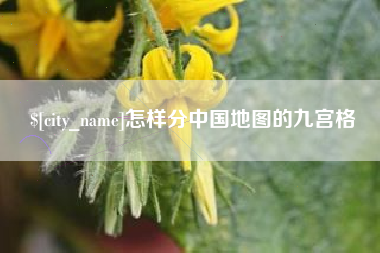 莱州怎样分中国地图的九宫格