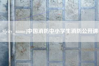 莱州中国消防中小学生消防公开课