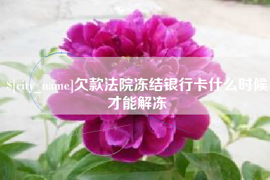 莱州欠款法院冻结银行卡什么时候才能解冻