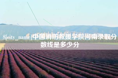 莱州中国消防救援学院河南录取分数线是多少分