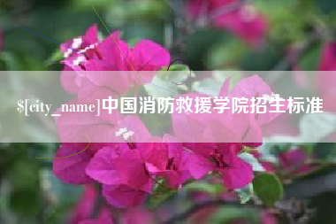 莱州中国消防救援学院招生标准