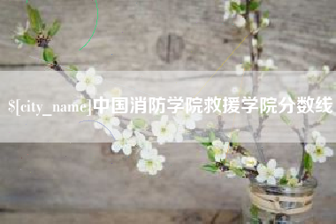 莱州中国消防学院救援学院分数线